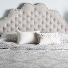 Baxton Studio Hilda Modern and Contemporary Greyish Beige Fabric Queen Size Headboard