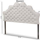 Baxton Studio Hilda Modern and Contemporary Greyish Beige Fabric Queen Size Headboard