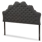 Baxton Studio Hilda Modern and Contemporary Dark Grey Fabric Queen Size Headboard