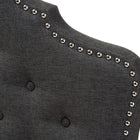 Baxton Studio Hilda Modern and Contemporary Dark Grey Fabric Queen Size Headboard