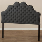 Baxton Studio Hilda Modern and Contemporary Dark Grey Fabric Queen Size Headboard