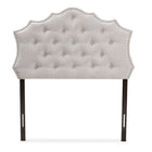 Baxton Studio Aurora Modern and Contemporary Greyish Beige Fabric Twin Size Headboard