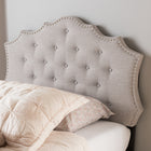 Baxton Studio Aurora Modern and Contemporary Greyish Beige Fabric Twin Size Headboard