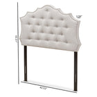 Baxton Studio Aurora Modern and Contemporary Greyish Beige Fabric Twin Size Headboard