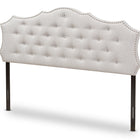 Baxton Studio Aurora Modern and Contemporary Greyish Beige Fabric Queen Size Headboard