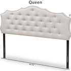Baxton Studio Aurora Modern and Contemporary Greyish Beige Fabric Queen Size Headboard