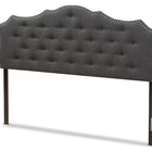 Baxton Studio Aurora Modern and Contemporary Dark Grey Fabric King Size Headboard