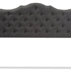 Baxton Studio Aurora Modern and Contemporary Dark Grey Fabric King Size Headboard
