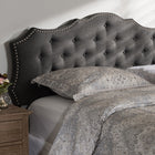 Baxton Studio Aurora Modern and Contemporary Dark Grey Fabric King Size Headboard
