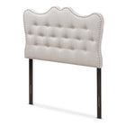 Baxton Studio Emma Modern and Contemporary Greyish Beige Fabric Twin Size Headboard