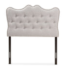 Baxton Studio Emma Modern and Contemporary Greyish Beige Fabric Twin Size Headboard