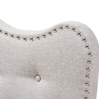 Baxton Studio Emma Modern and Contemporary Greyish Beige Fabric Twin Size Headboard