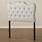 Baxton Studio Emma Modern and Contemporary Greyish Beige Fabric Twin Size Headboard