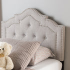 Baxton Studio Edith Modern and Contemporary Greyish Beige Fabric Twin Size Headboard
