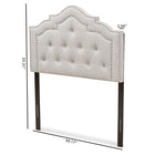 Baxton Studio Edith Modern and Contemporary Greyish Beige Fabric Twin Size Headboard