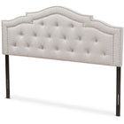 Baxton Studio Edith Modern and Contemporary Greyish Beige Fabric Full Size Headboard