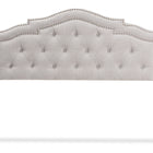 Baxton Studio Edith Modern and Contemporary Greyish Beige Fabric Full Size Headboard