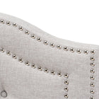 Baxton Studio Edith Modern and Contemporary Greyish Beige Fabric Queen Size Headboard