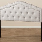 Baxton Studio Edith Modern and Contemporary Greyish Beige Fabric King Size Headboard