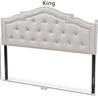 Baxton Studio Edith Modern and Contemporary Greyish Beige Fabric King Size Headboard
