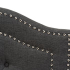 Baxton Studio Edith Modern and Contemporary Dark Grey Fabric Queen Size Headboard