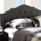 Baxton Studio Edith Modern and Contemporary Dark Grey Fabric Queen Size Headboard
