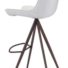 Zuo Aki Barstool (Set of 2) White & Walnut