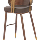 Zuo Brew Barstool Brown & Walnut
