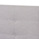 Baxton Studio Valencia Mid-Century Modern Greyish Beige Fabric Queen Size Platform Bed