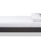 Baxton Studio Valencia Mid-Century Modern Dark Grey Fabric Full Size Platform Bed