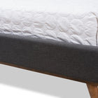 Baxton Studio Valencia Mid-Century Modern Dark Grey Fabric Queen Size Platform Bed