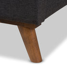 Baxton Studio Valencia Mid-Century Modern Dark Grey Fabric Full Size Platform Bed