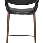 Zuo Limay Counter Stool Black & Walnut