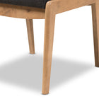 Baxton Studio Wera Mid-Century Retro Modern Dark Grey Fabric Ottoman