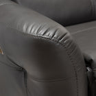 Baxton Studio Amaris Modern and Contemporary Grey Bonded Leather 5-Piece Power Reclining Sectional Sofa with USB Ports