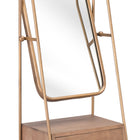 Zuo Peralta Mirror Shelf Brass & Brown