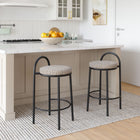 Zuo Sisal Counter Stool (Set of 2) Beige Tweed