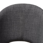 Baxton Studio Wesley Mid-Century Modern Dark Grey Fabric Upholstered Walnut Finished Wood Dining Chair (Set of 2)