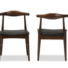 Baxton Studio Winton Mid-Century Modern Walnut Wood Dining Chair (Set of 2)