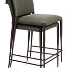 Zuo Freesia Counter Stool (Set of 2) Olive Green