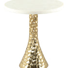 Zuo Lira Accent Table White & Gold