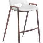 Zuo Desi Barstool (Set of 2) White & Walnut