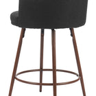 Zuo Kono Swivel Counter Stool (Set of 2) Black & Walnut