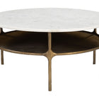 Zuo Bild Coffee Table White & Brass