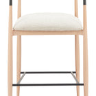 Zuo Equinox Barstool Oyster Gray & Natural