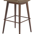 Zuo Divat Barstool (Set of 2) Taupe & Walnut