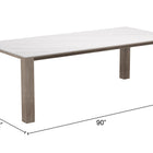 Zuo Leilani Rectangular Dining Table White