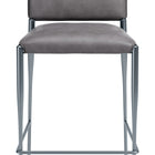 Zuo Freesia Barstool (Set of 2) Charcoal Gray