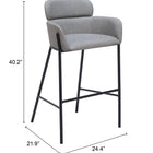 Zuo Bremor Barstool Slate Gray