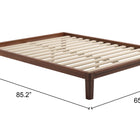 Zuo Luum Queen Platform Bed Frame Walnut